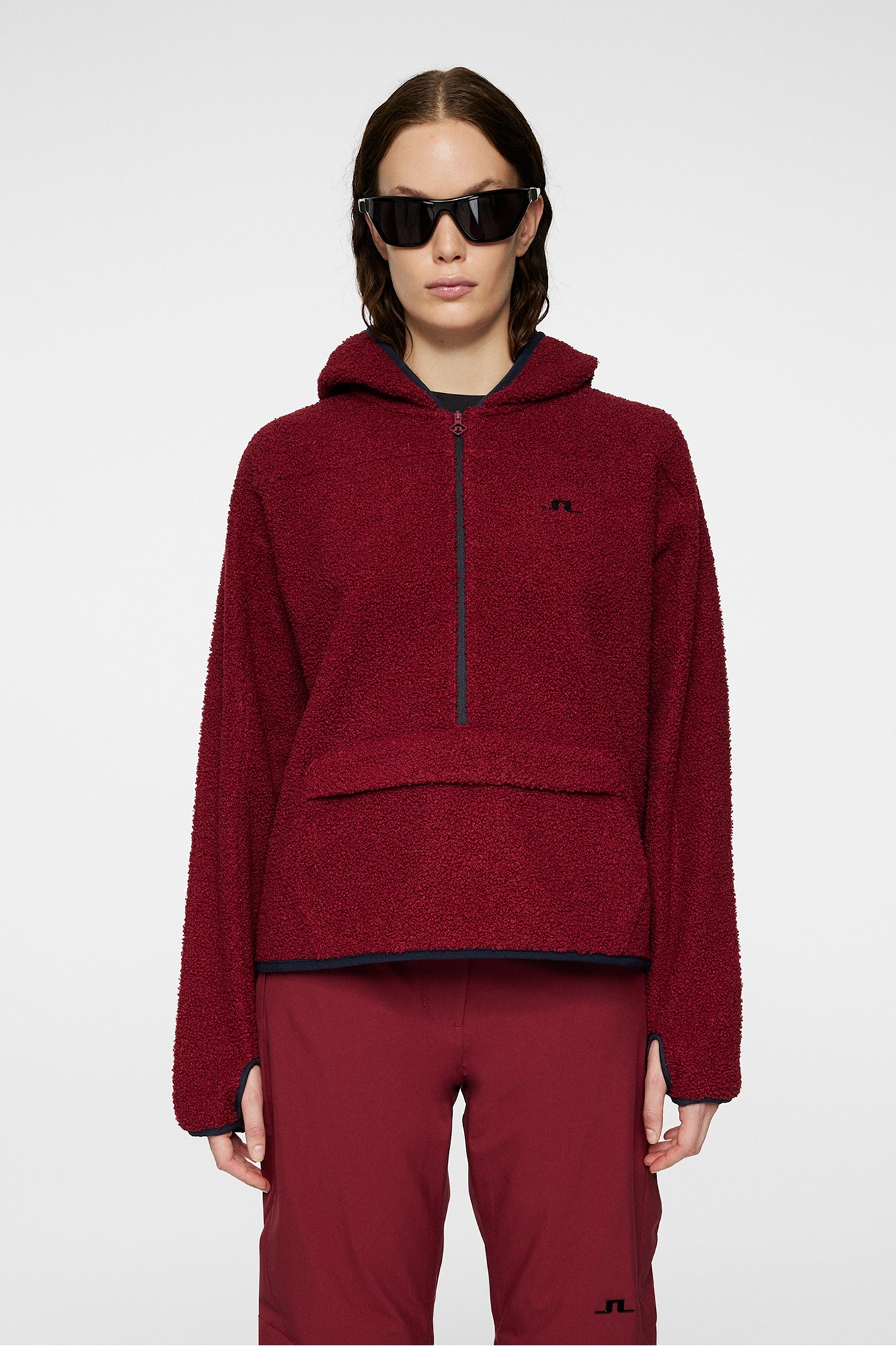 Women | Delise Pile Hoodie | Cabernet