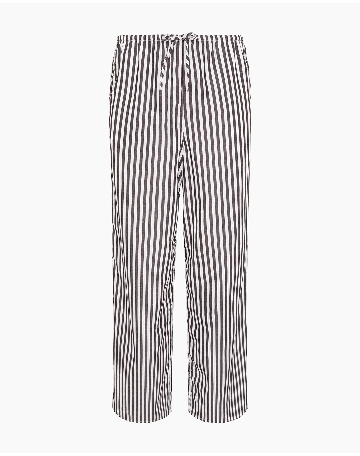 Women | Drawstring Pant | Dark Chocolate x White
