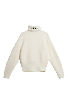 Women | Finja Knitted Zip Sweater | Whisper White
