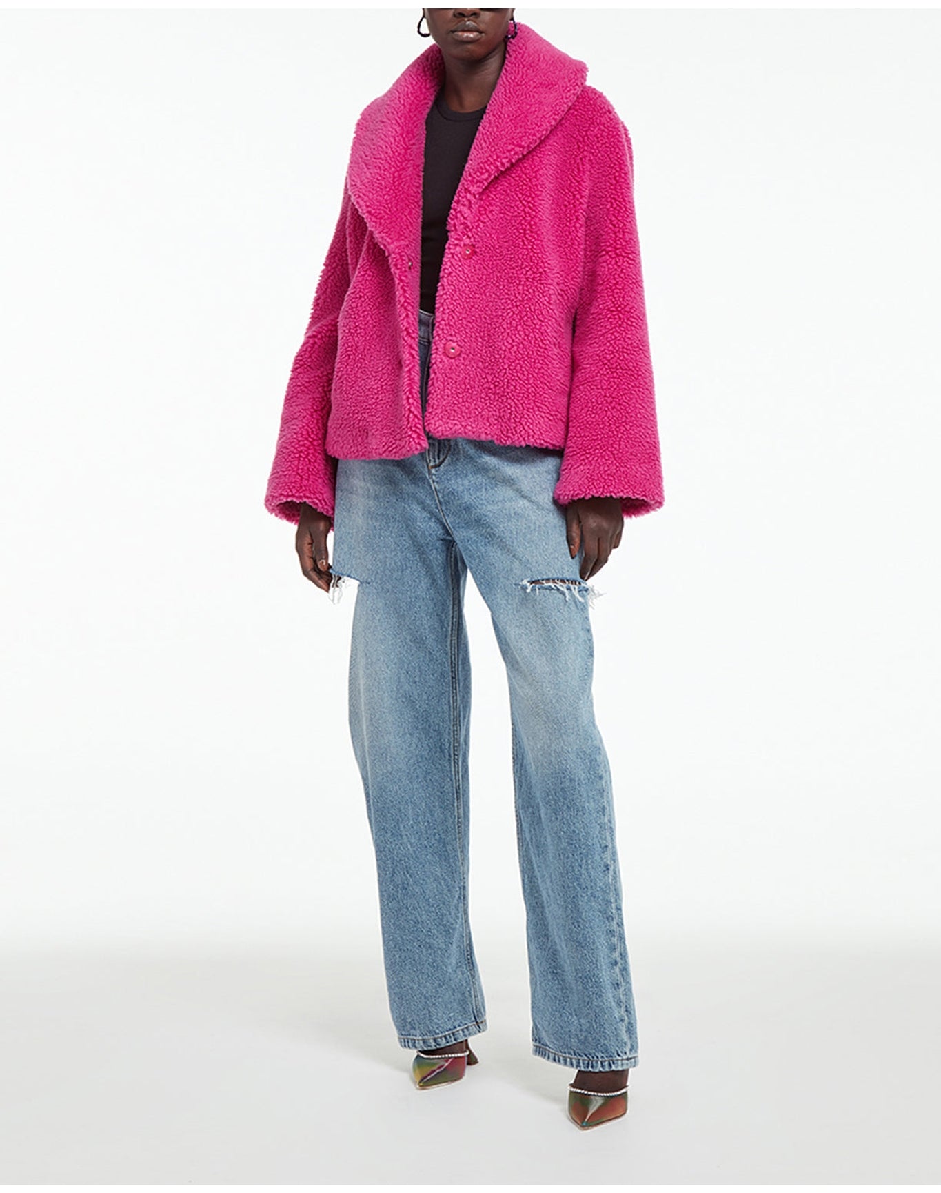 Fiona Plant Based Coat | Strawberry
