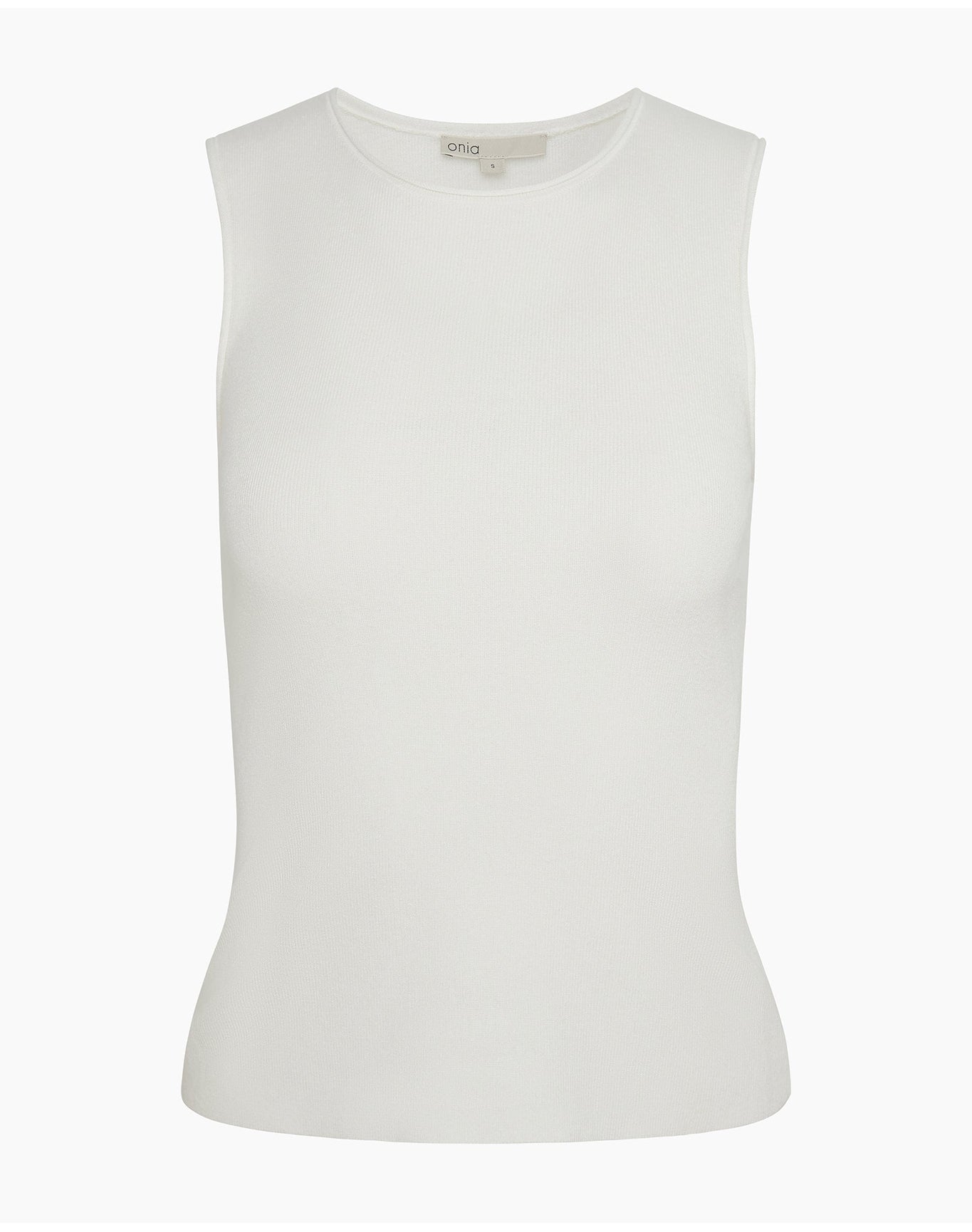 Women | Fitted Micro Rib Tank | White