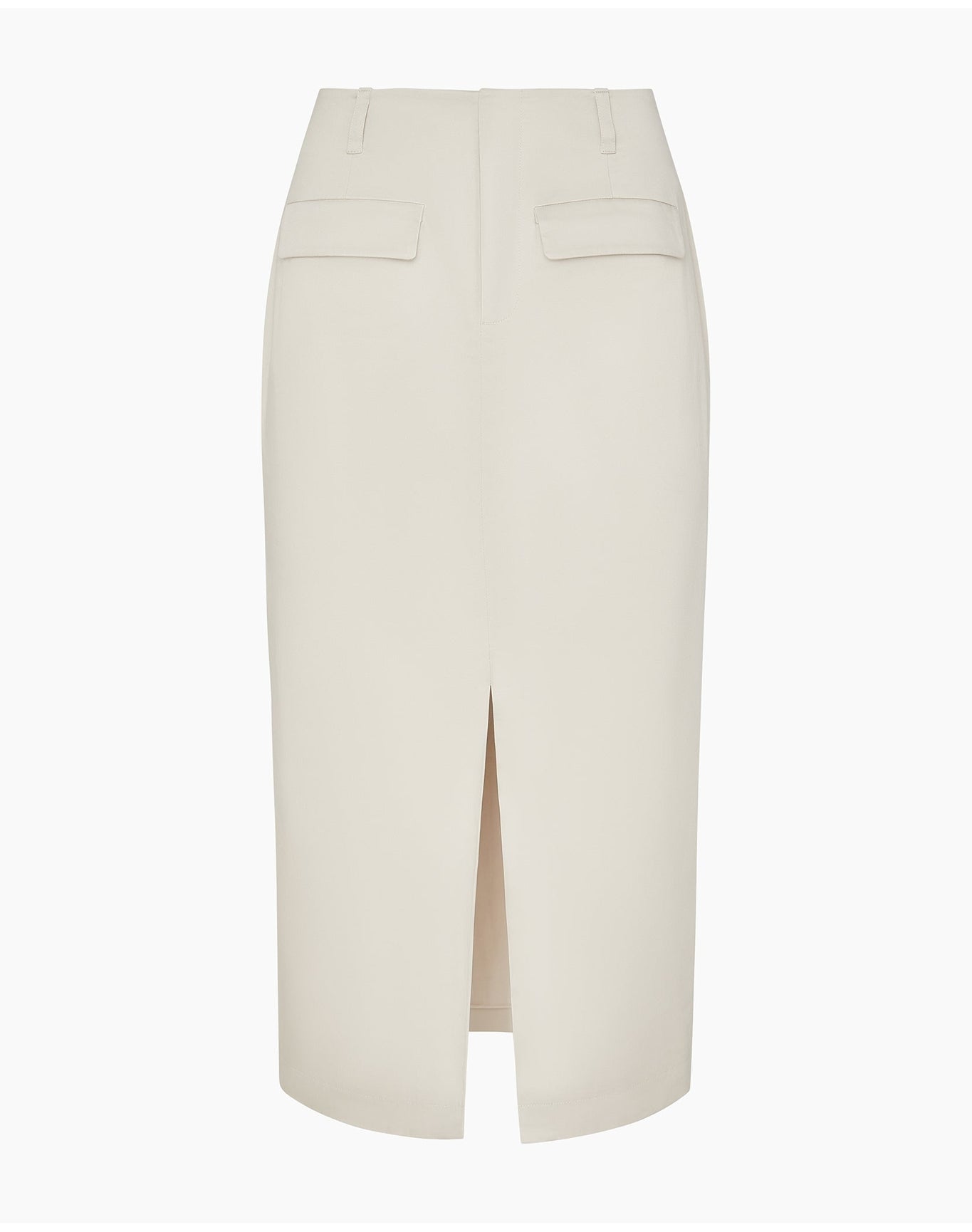 Women | Front Slit Midi Skirt | Stone