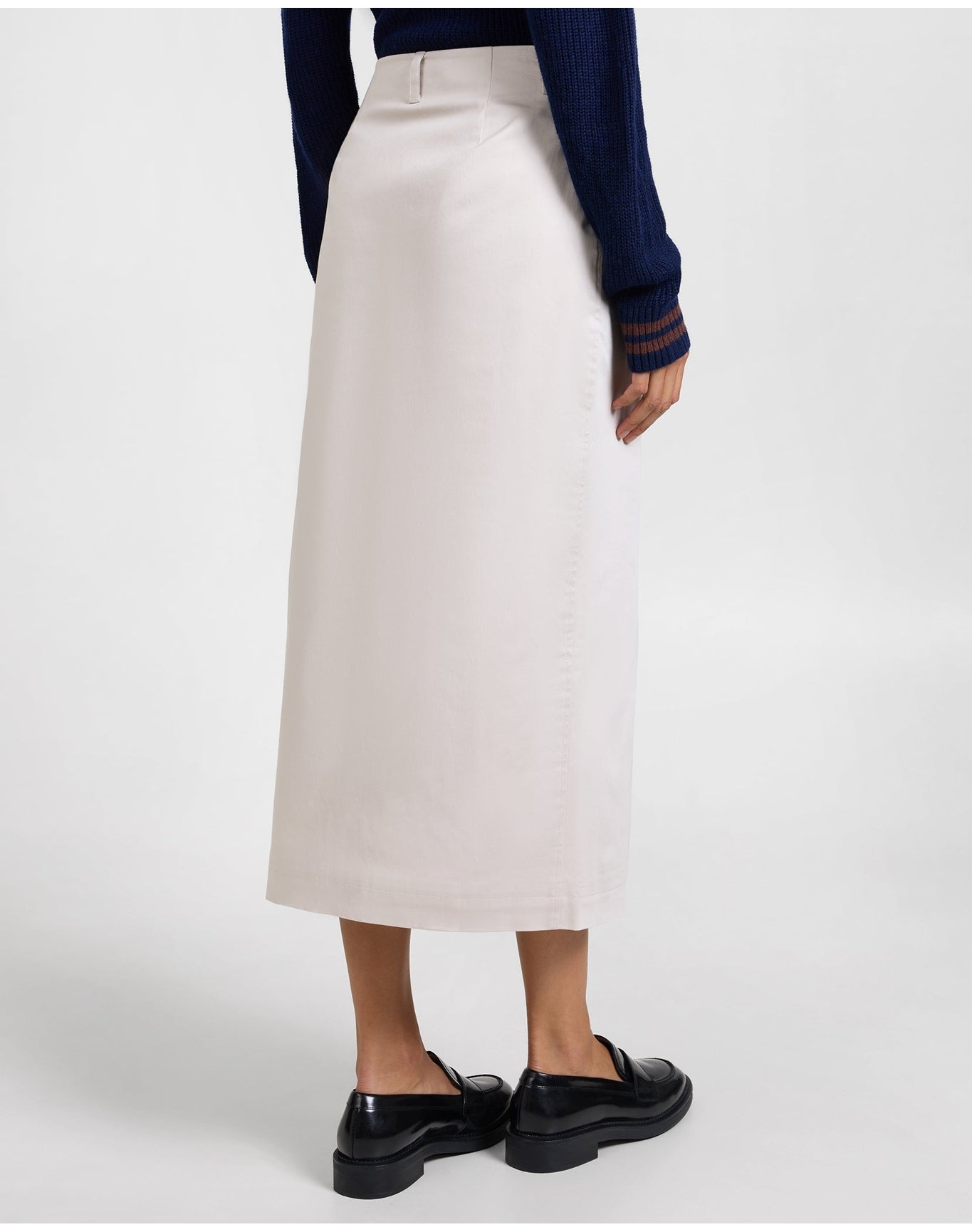 Women | Front Slit Midi Skirt | Stone