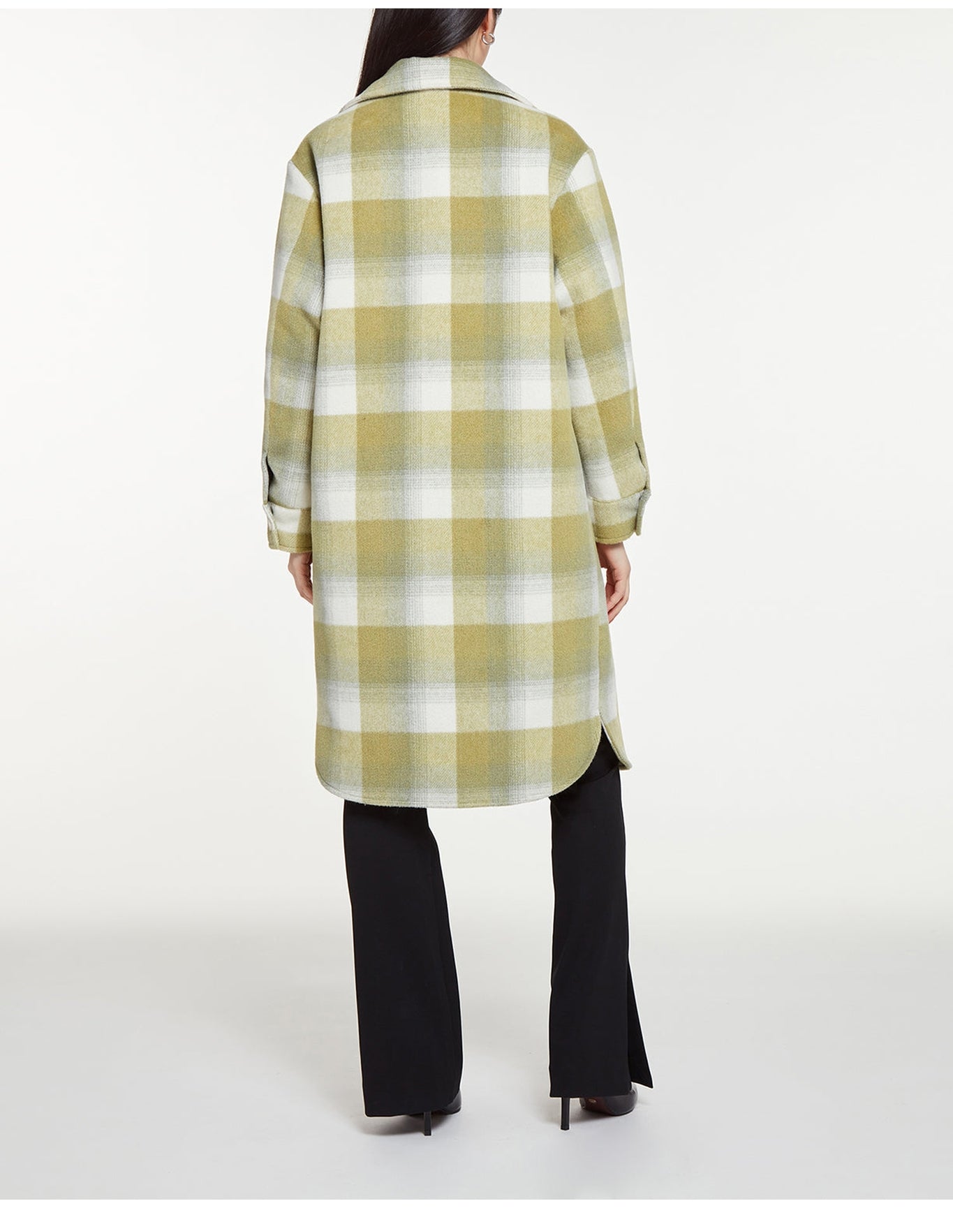 Graham Flannel Jacket | Pea Green Plaid