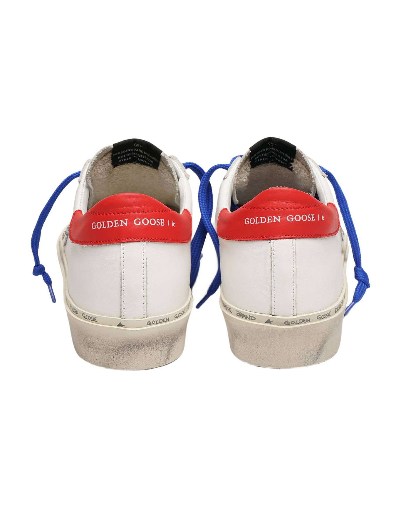 Women | Hi Star Sneakers White Leather with Grey Glitter Star & Red Heel Tab