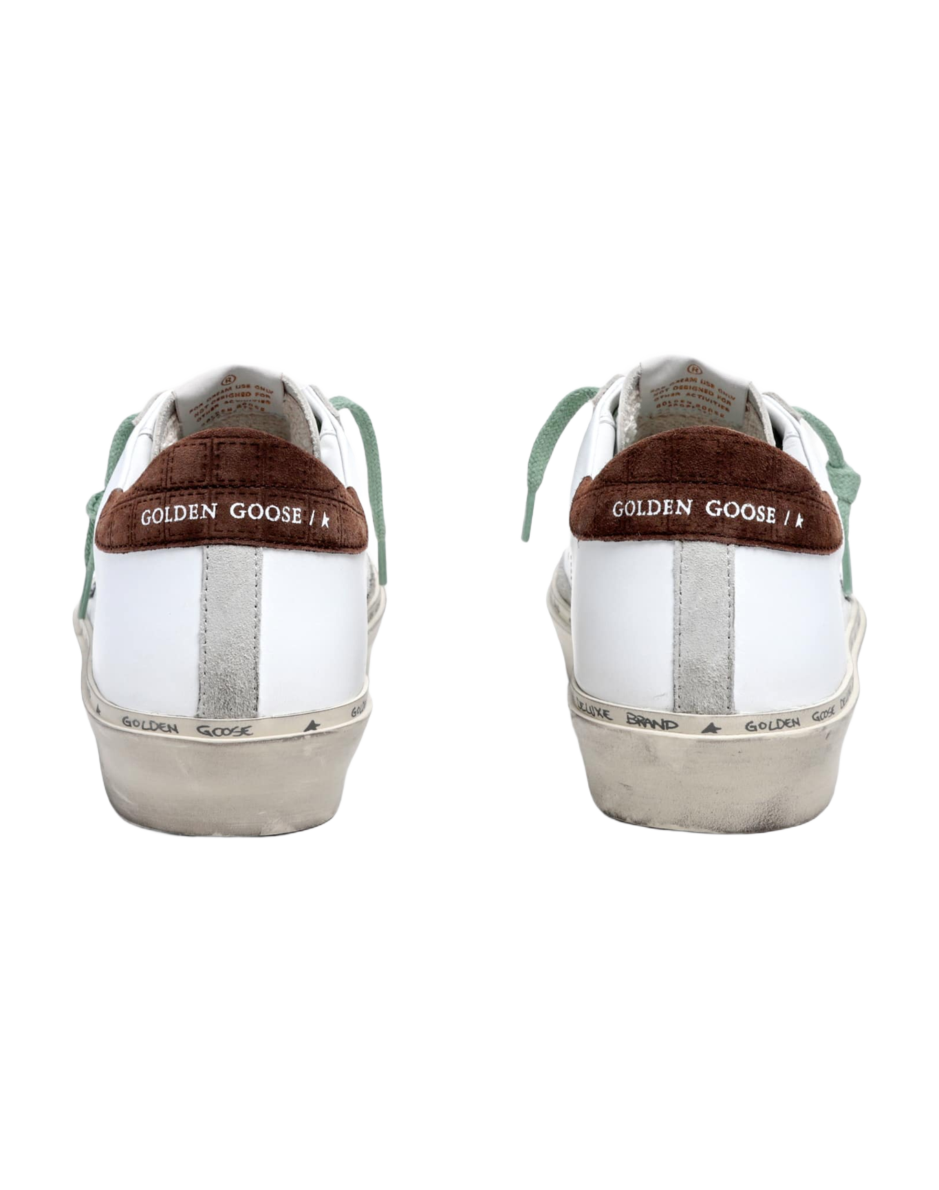 Women | Hi Star Sneakers White Leather with Silver Glitter Star & Brown Hammered Leather Heel Tab | White x Silver x Brown