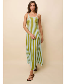 Kaylee Dress | Sky x Chartreuse
