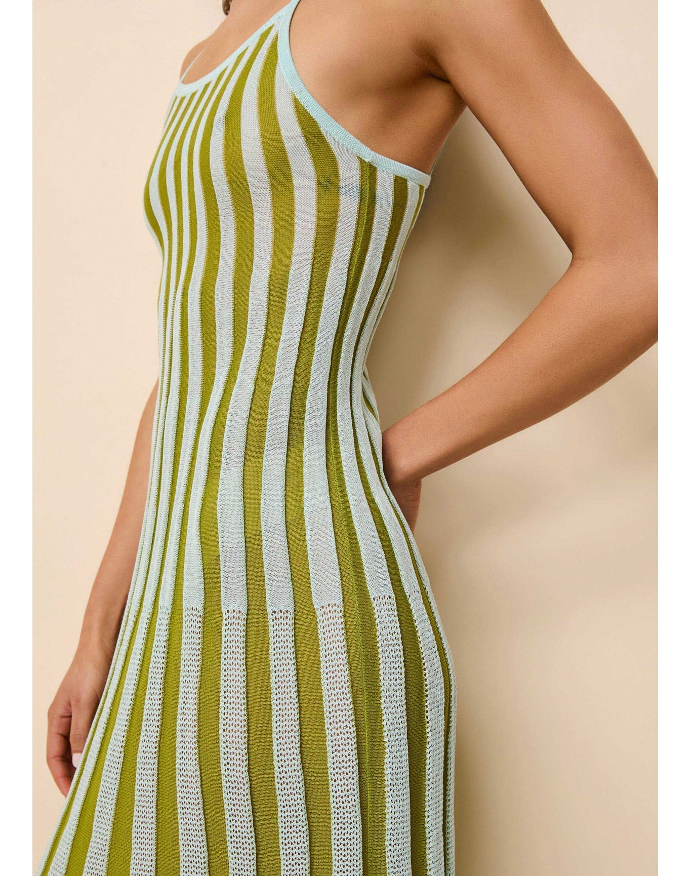 Kaylee Dress | Sky x Chartreuse