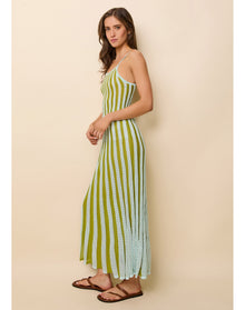 Kaylee Dress | Sky x Chartreuse