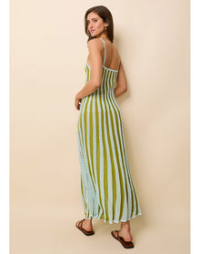 Kaylee Dress | Sky x Chartreuse