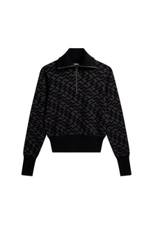 Women | Kerla Knitted Zip Sweater | Bias Bridge Black