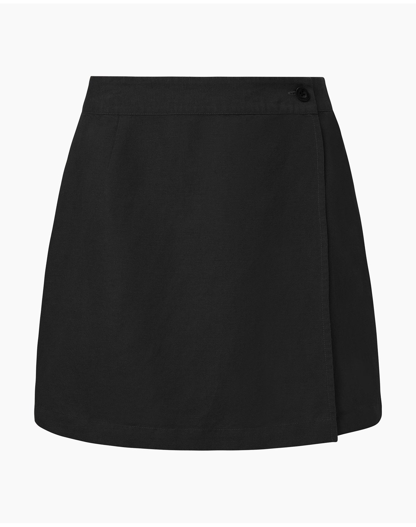 Women | Linen Mini Skirt | Black