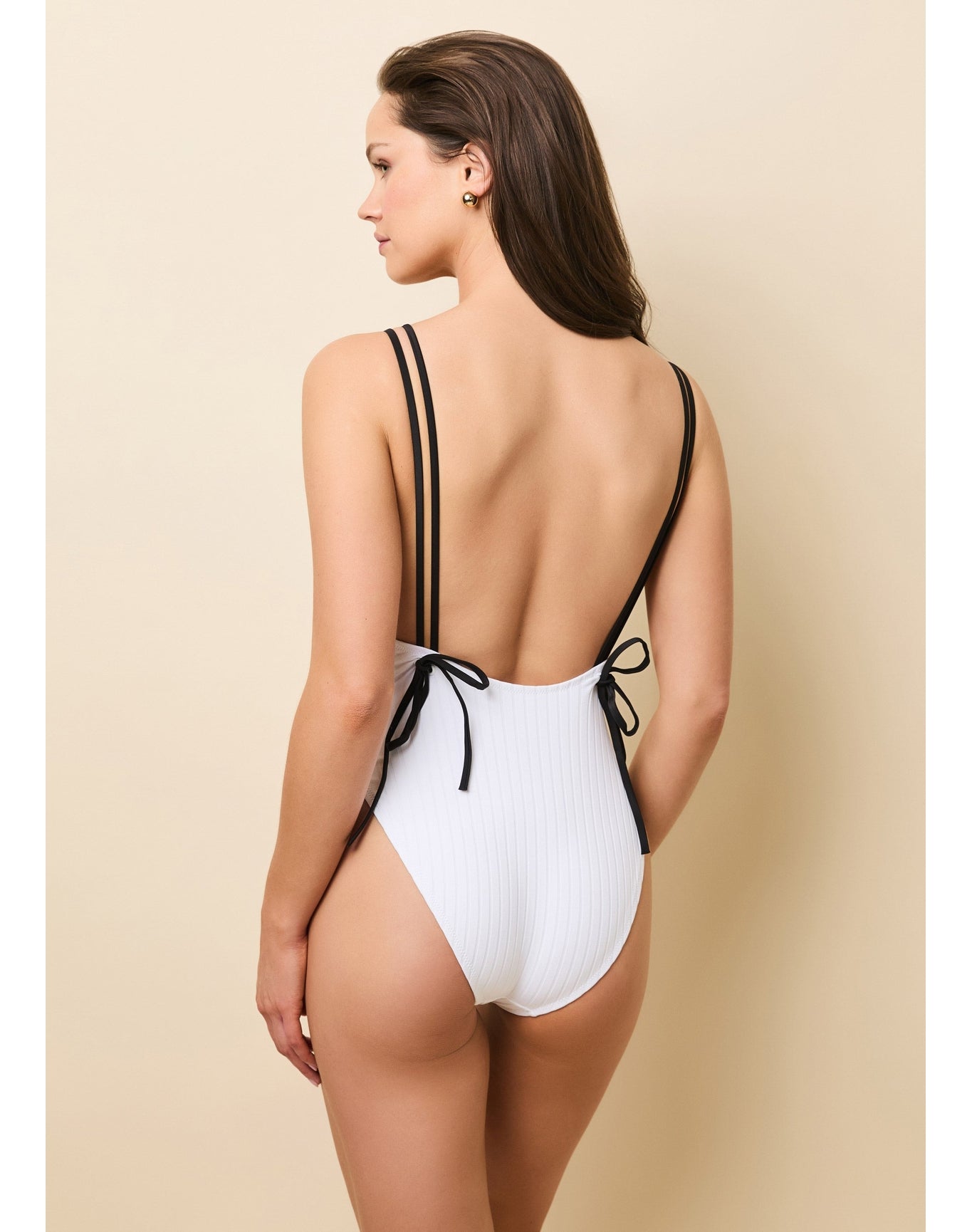 The Lynn Ribbed One Piece in Marshmallow