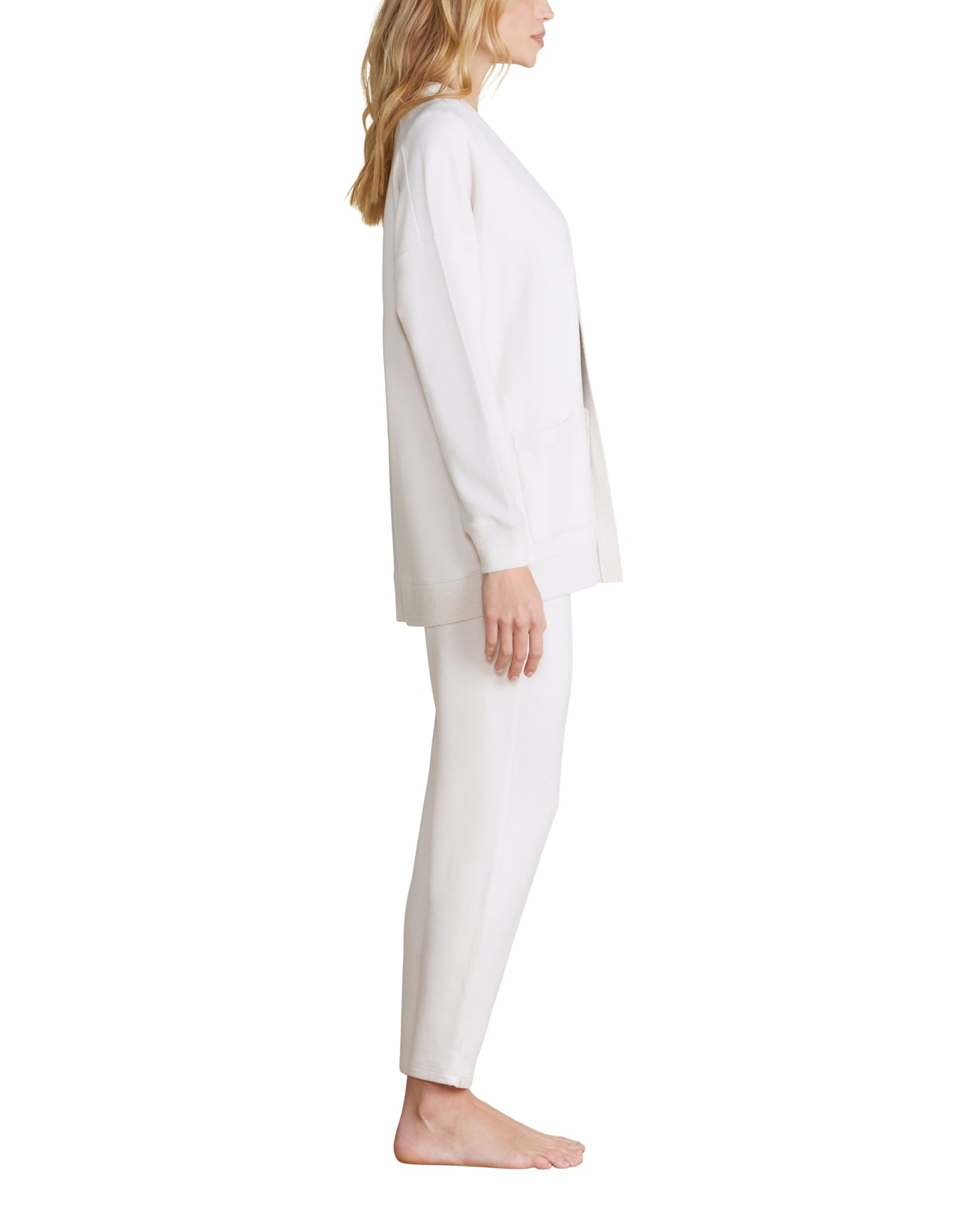Women | MC Brushed Fleece Sweater Mix Cardigan | Sand Dune