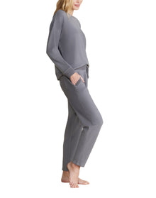 Women | MC Brushed Fleece Sweater Mix Pullover | Coal