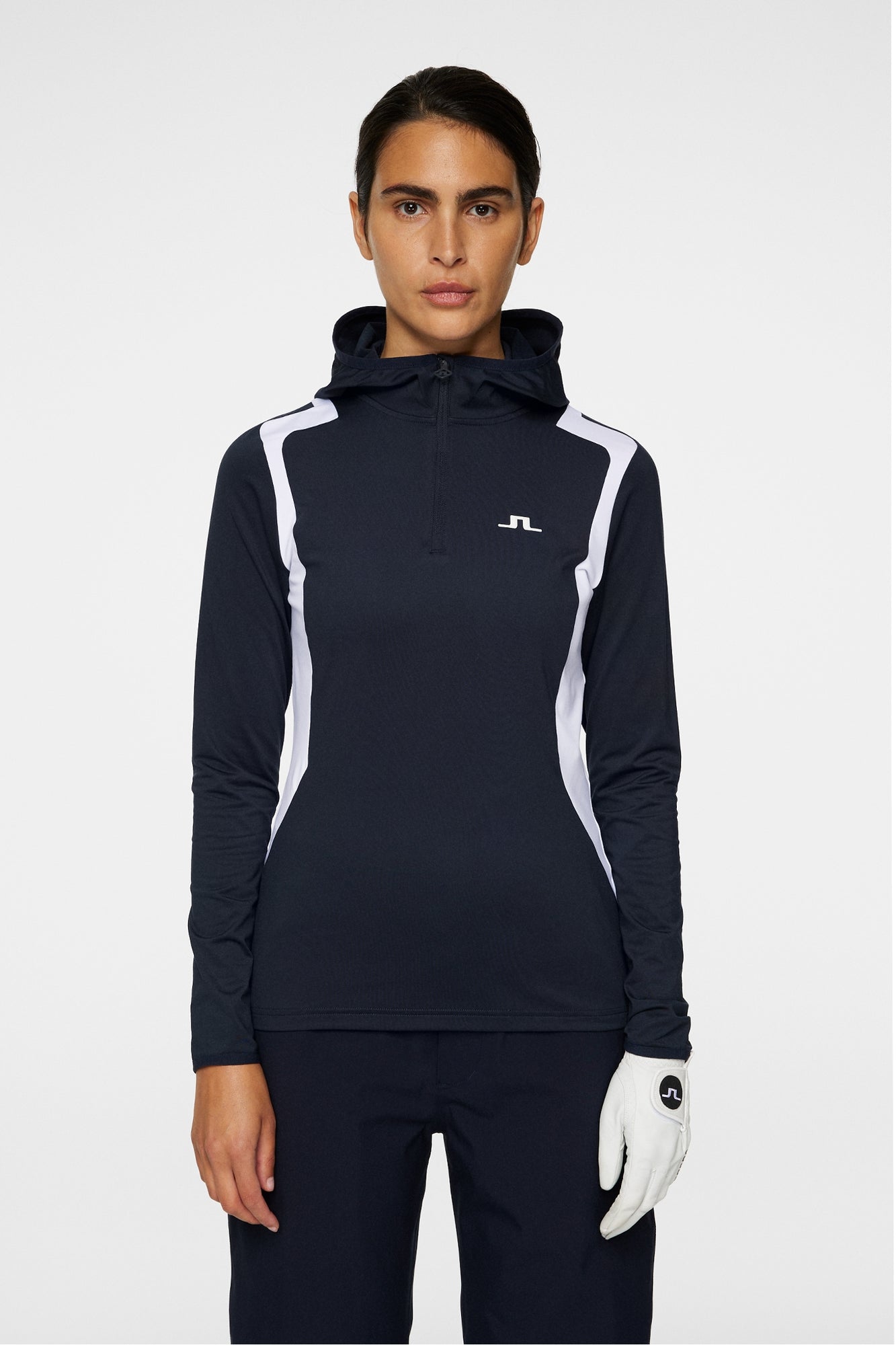 Women | Mae Quarter Zip Hood | JL Navy