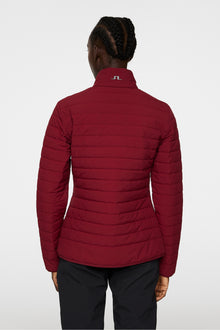Women | Marble Quilted Jacket | Cabernet