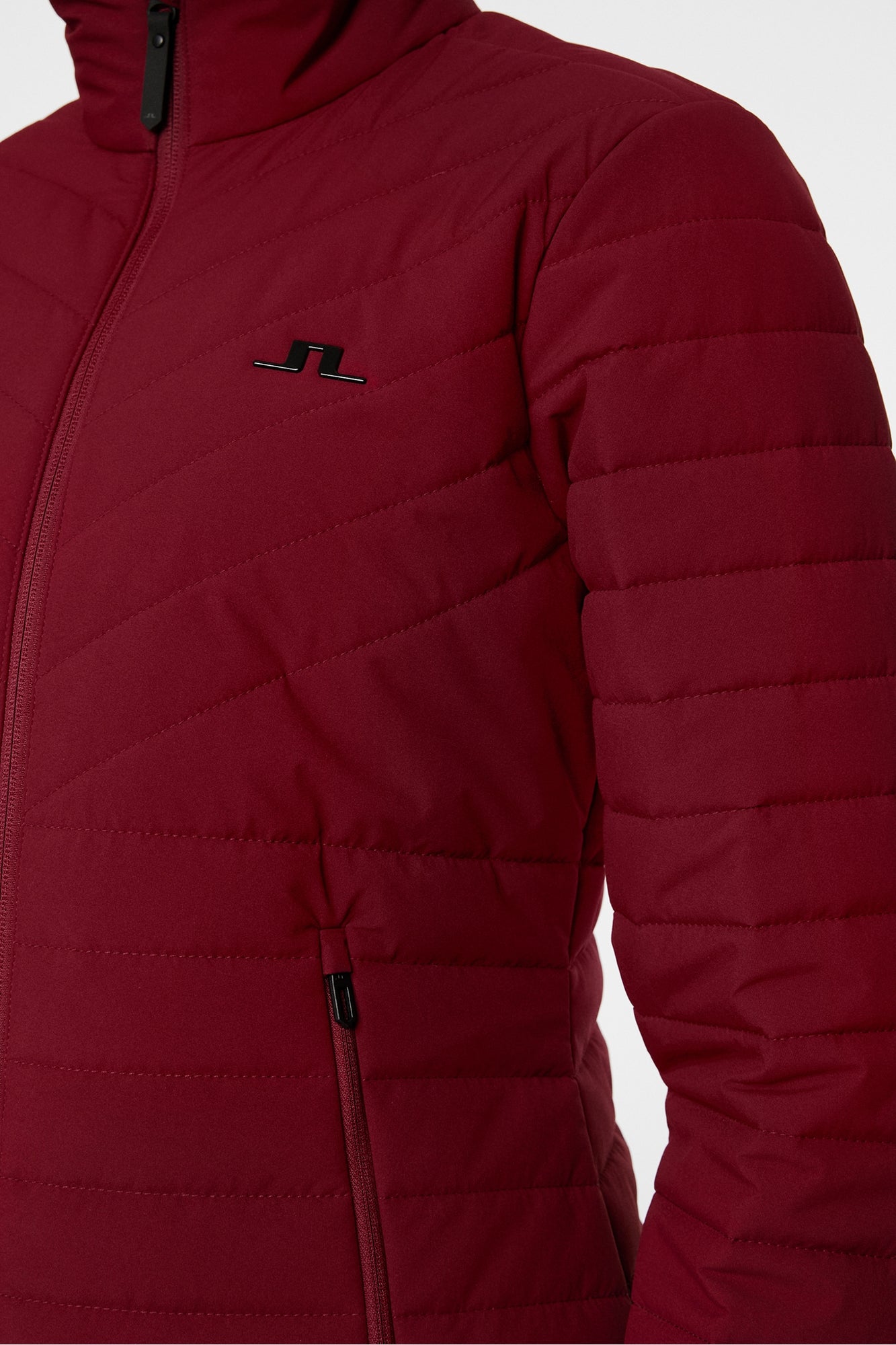 Women | Marble Quilted Jacket | Cabernet