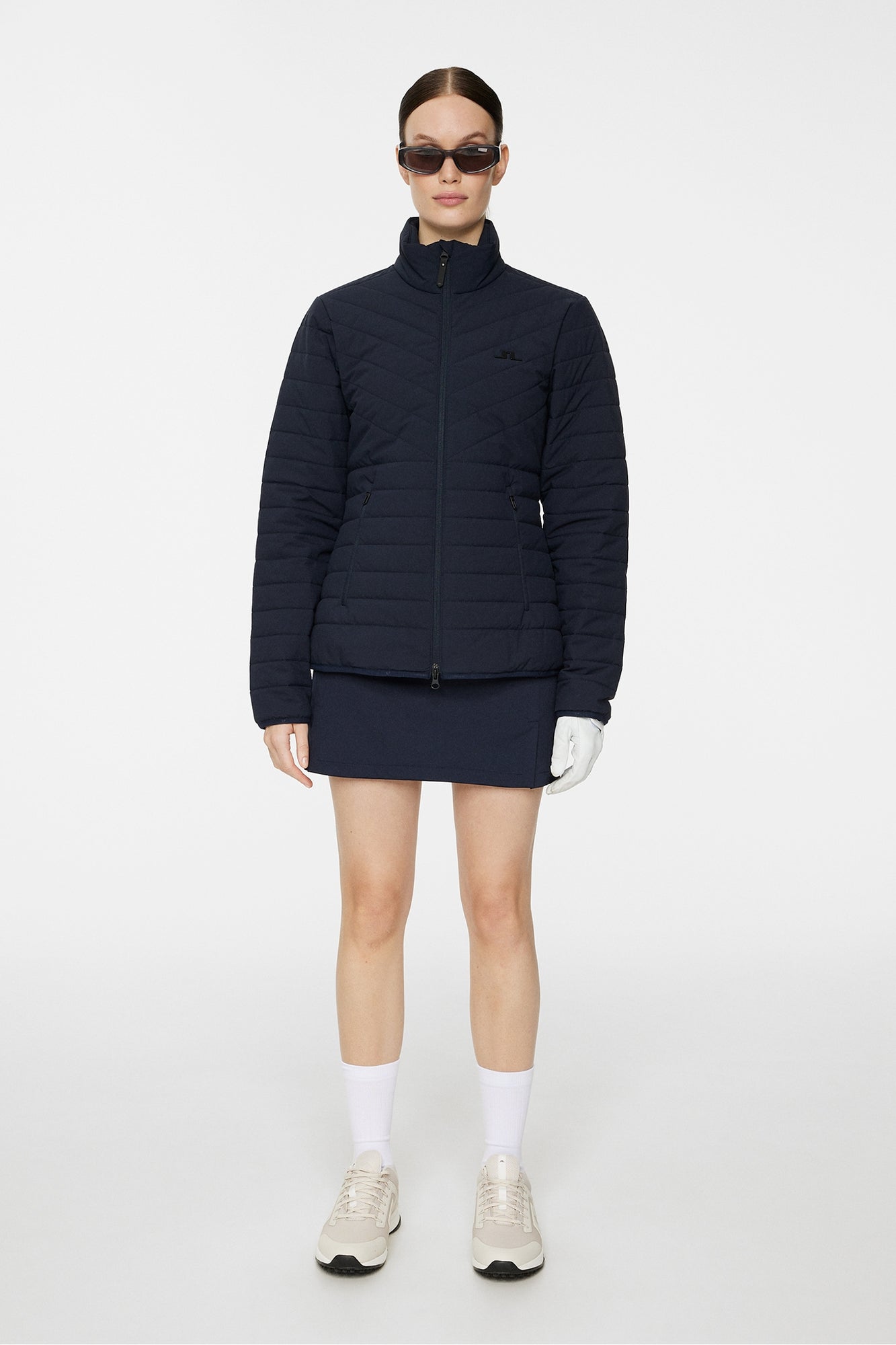 Women | Marble Quilted Jacket | JL Navy (V1)
