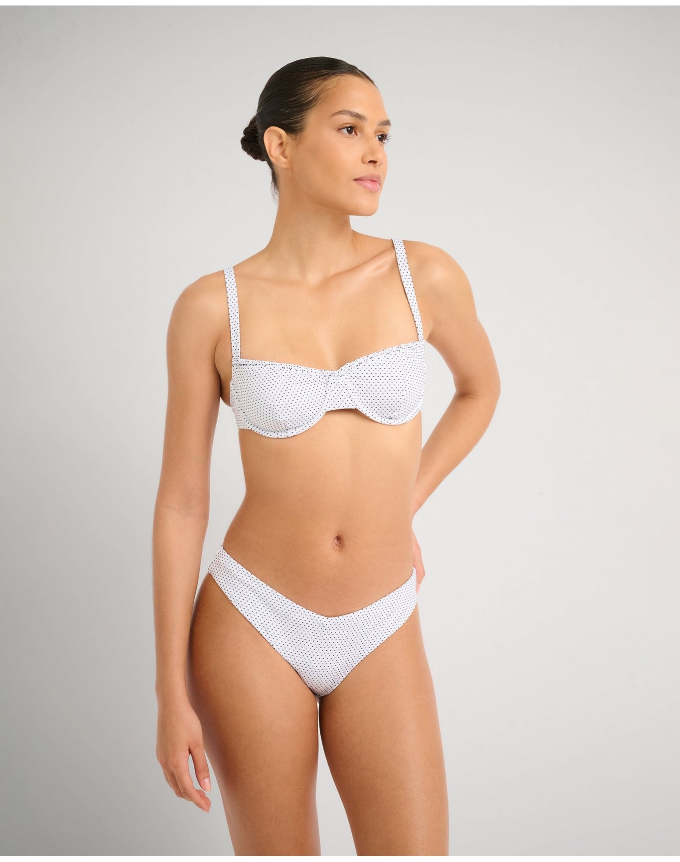 Women | Marilyn Bikini Top | White Black