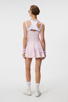 Women | Matilda Print Dress | Outline Bridge Wave Pink