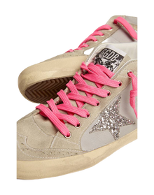 Women | Mid Star Grey Leather with Silver Glitter Star | Light Grey x Ice x Silver x Beige Light Brown Black x Blue