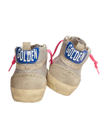 Women | Mid Star Grey Leather with Silver Glitter Star | Light Grey x Ice x Silver x Beige Light Brown Black x Blue