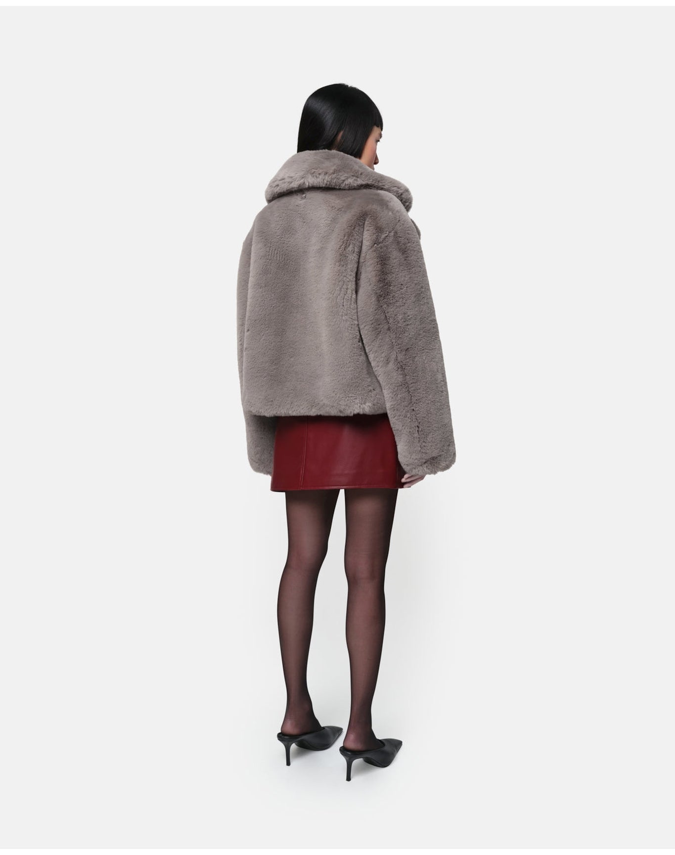Miller Faux Fur Coat | Granite