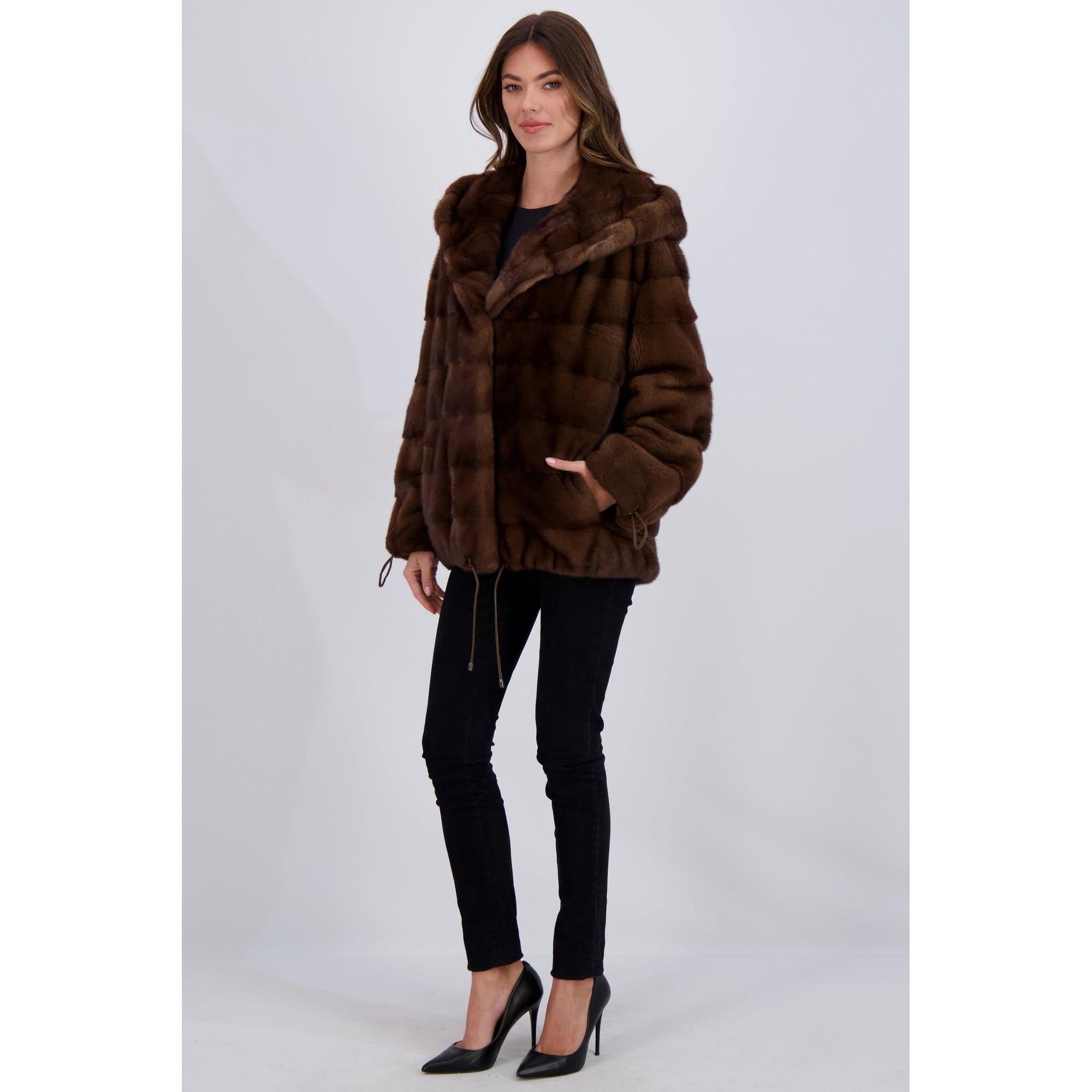 Women | Mink Parka | Kastanie