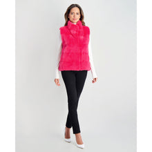 Women | Mink Vest | Fuschia