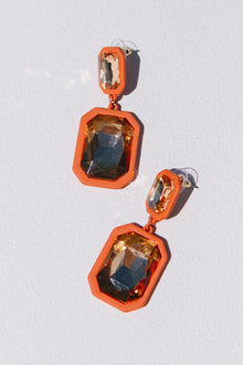 Women | Orange Jewel Earrings | Orange