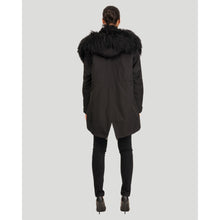 Women | Parka With Lamb Trim | Black/Black