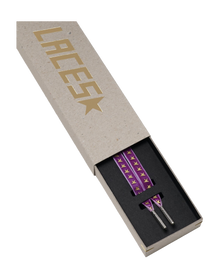 Women | Purple Velvet Laces with Gold Stars