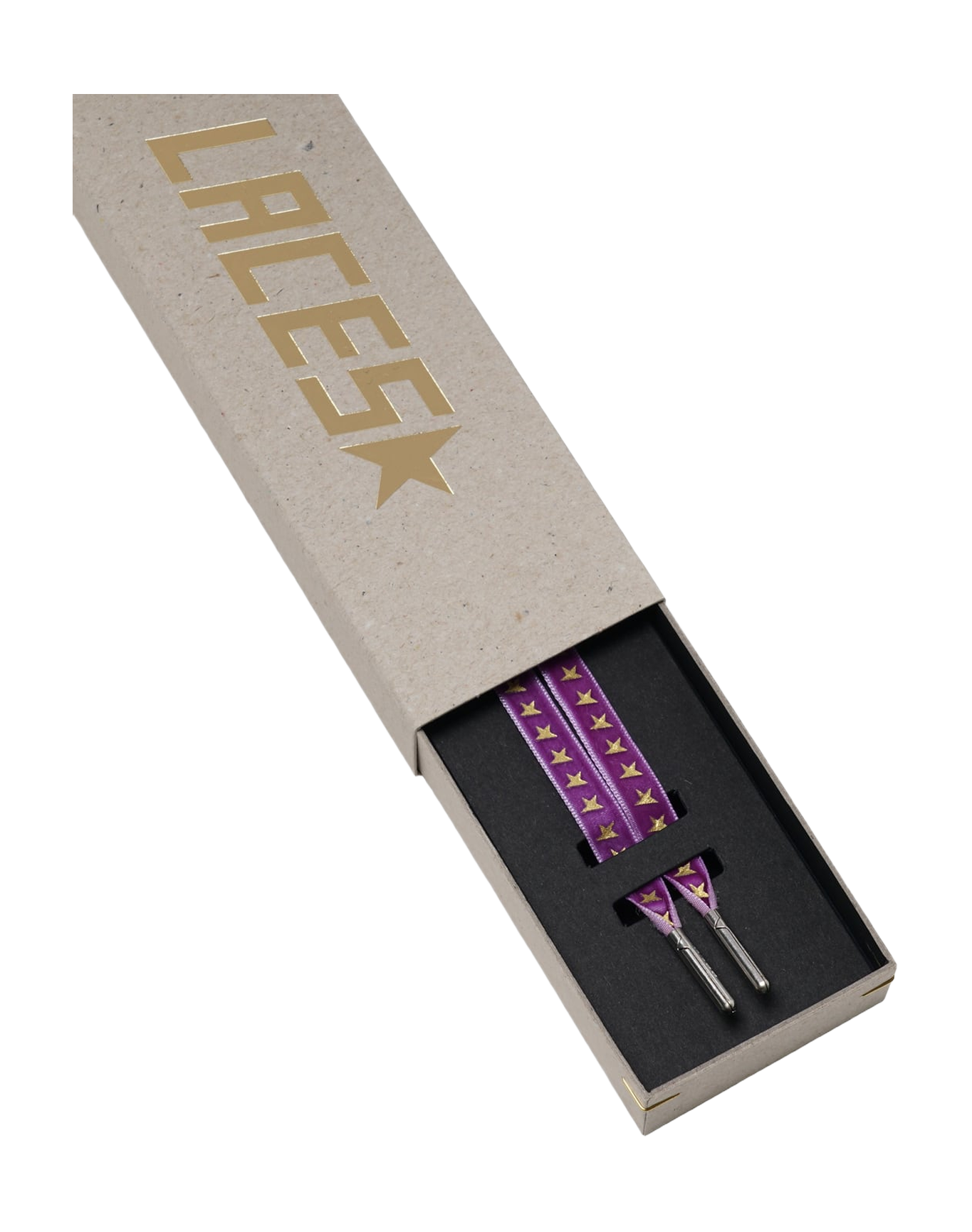 Women | Purple Velvet Laces with Gold Stars