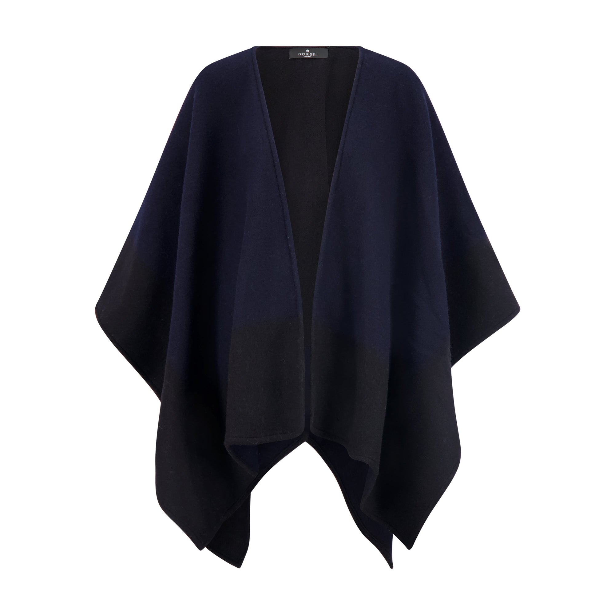 Women | Reversible Select Wool Cape | Black/Navy