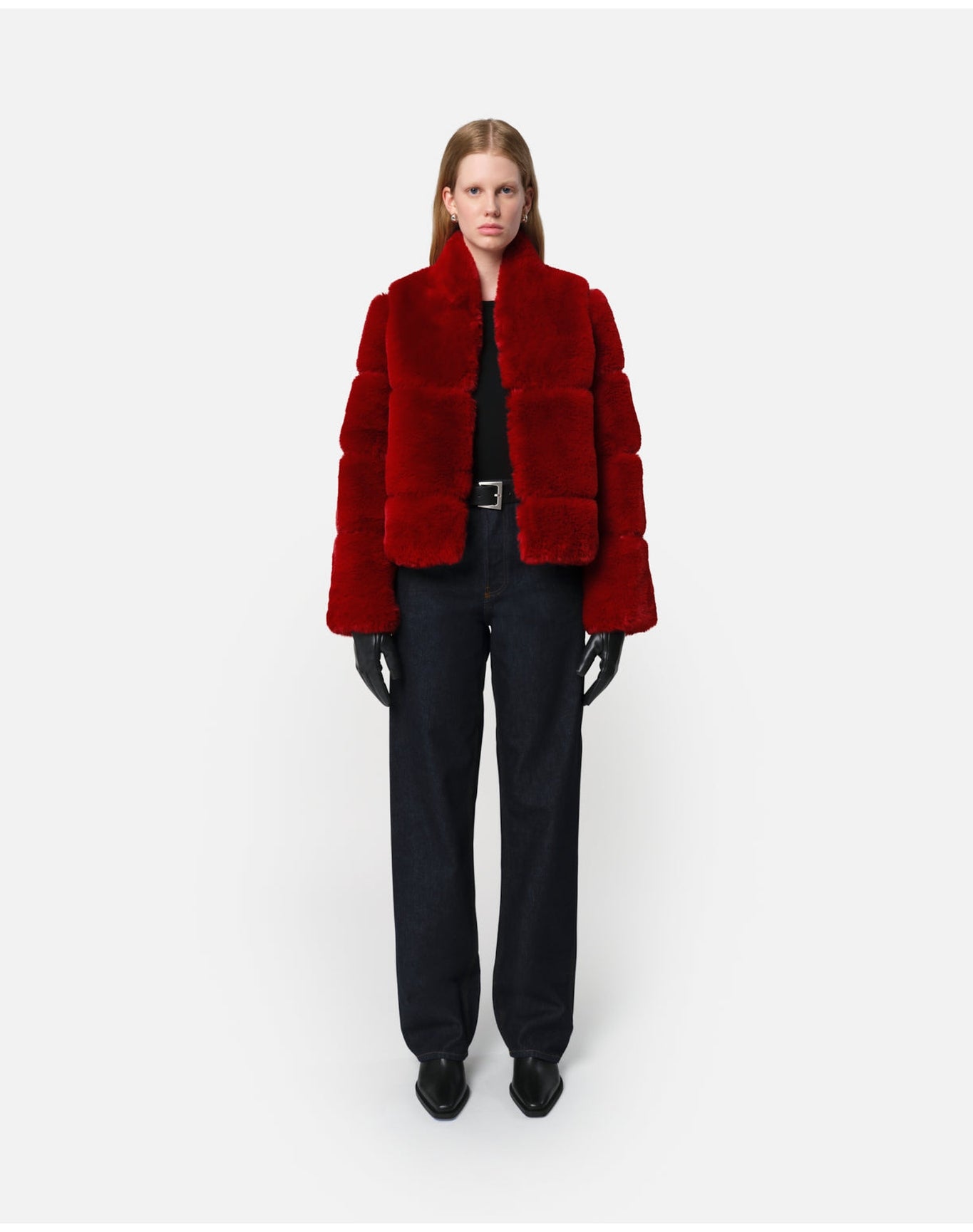Sai Faux Fur Coat | Rouge