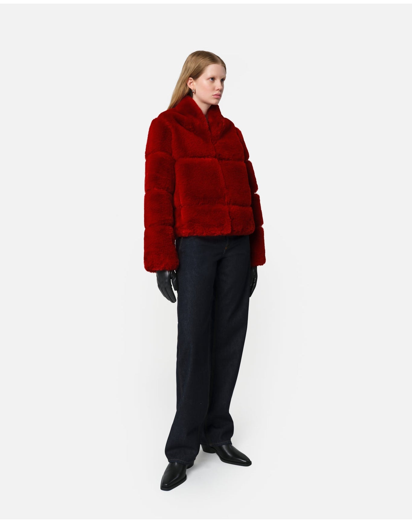 Sai Faux Fur Coat | Rouge