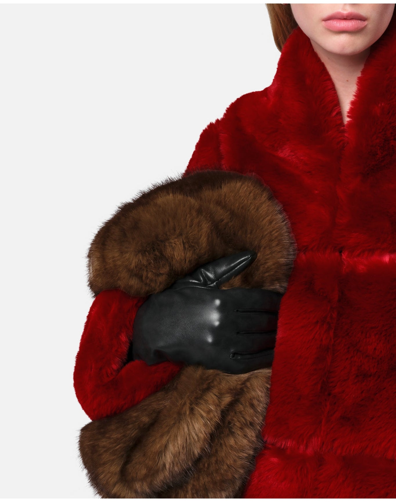 Sai Faux Fur Coat | Rouge
