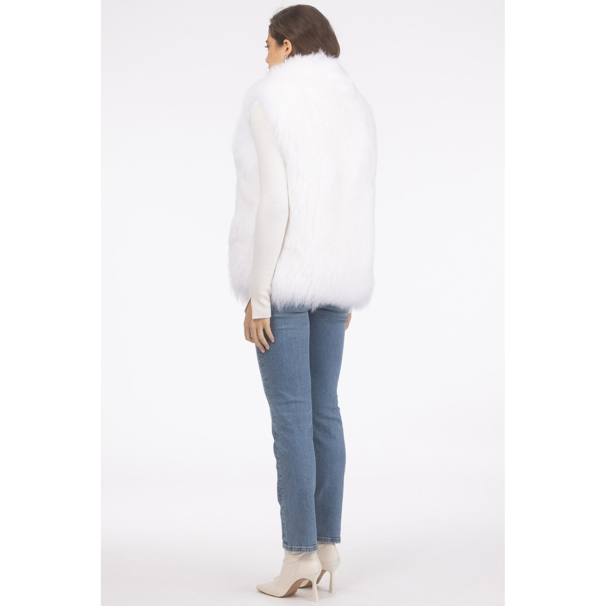 Women | Select Lamb Vest | Bleached White