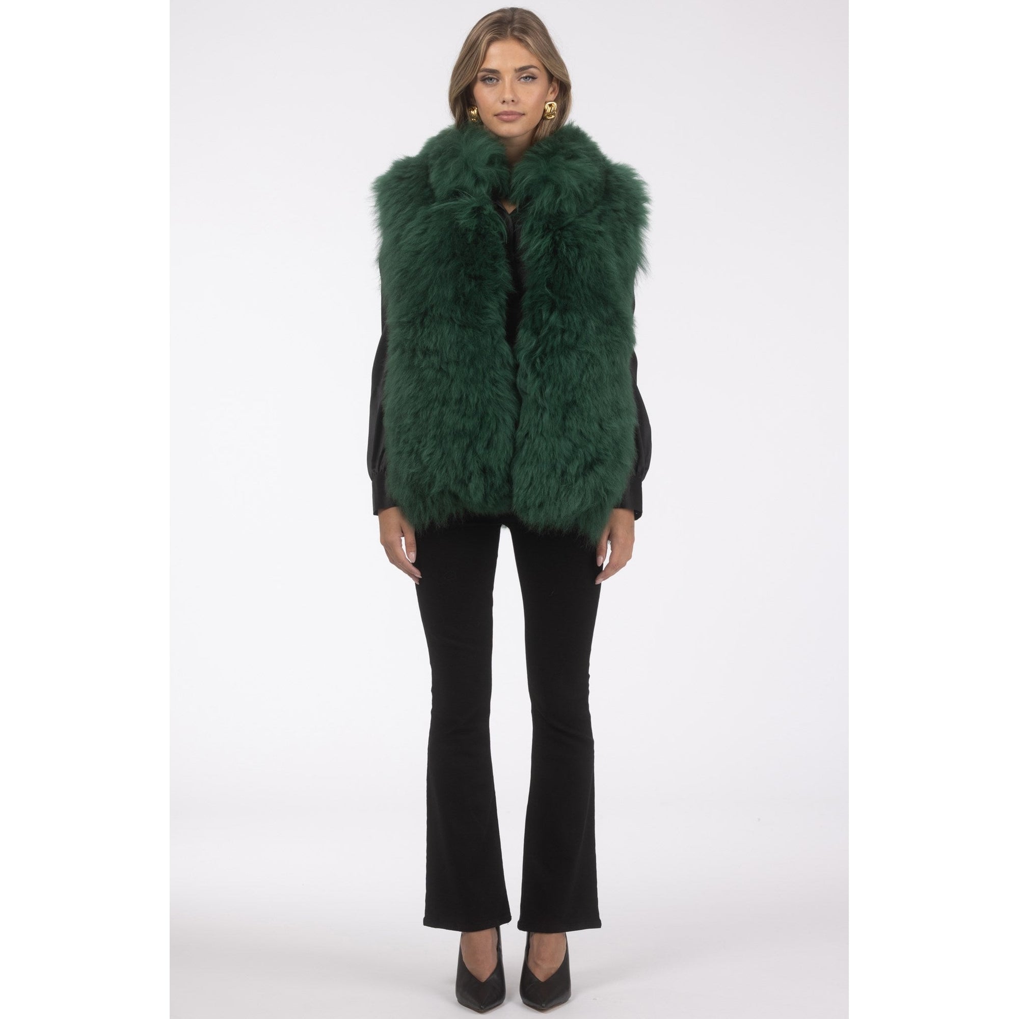 Women | Select Lamb Vest | Emerald