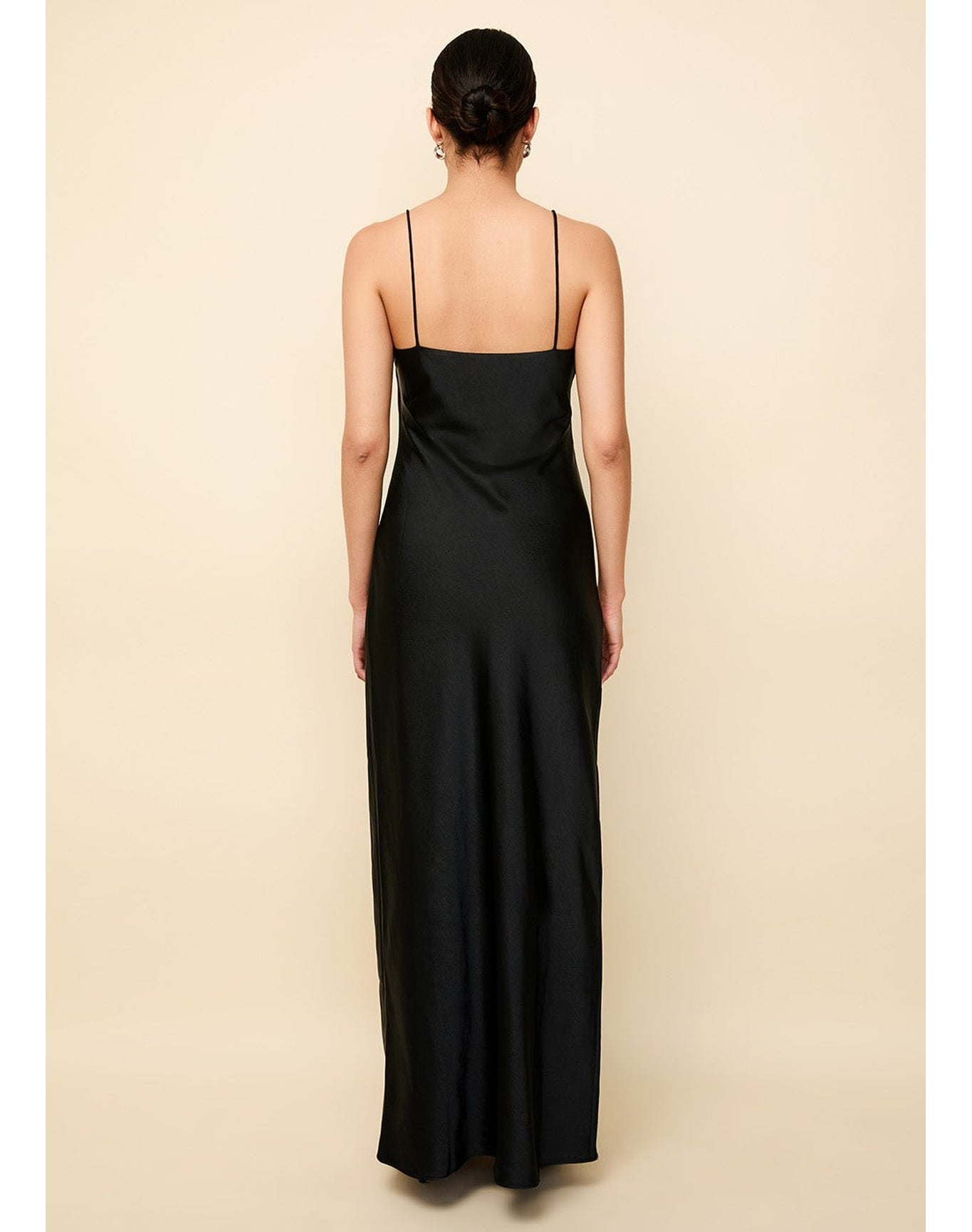 Selena Satin Dress | Noir