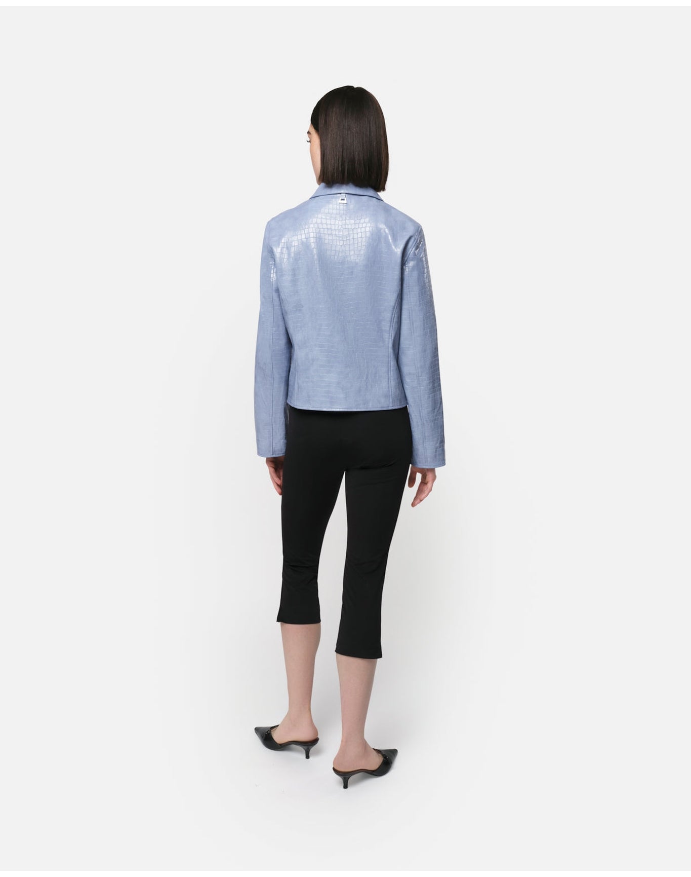 Shay Croc Jacket | Dusty Blue