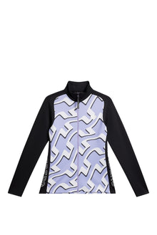 Women | Solar Print Full Zip Mid Layer | Bridge Wave Sweet Lavender