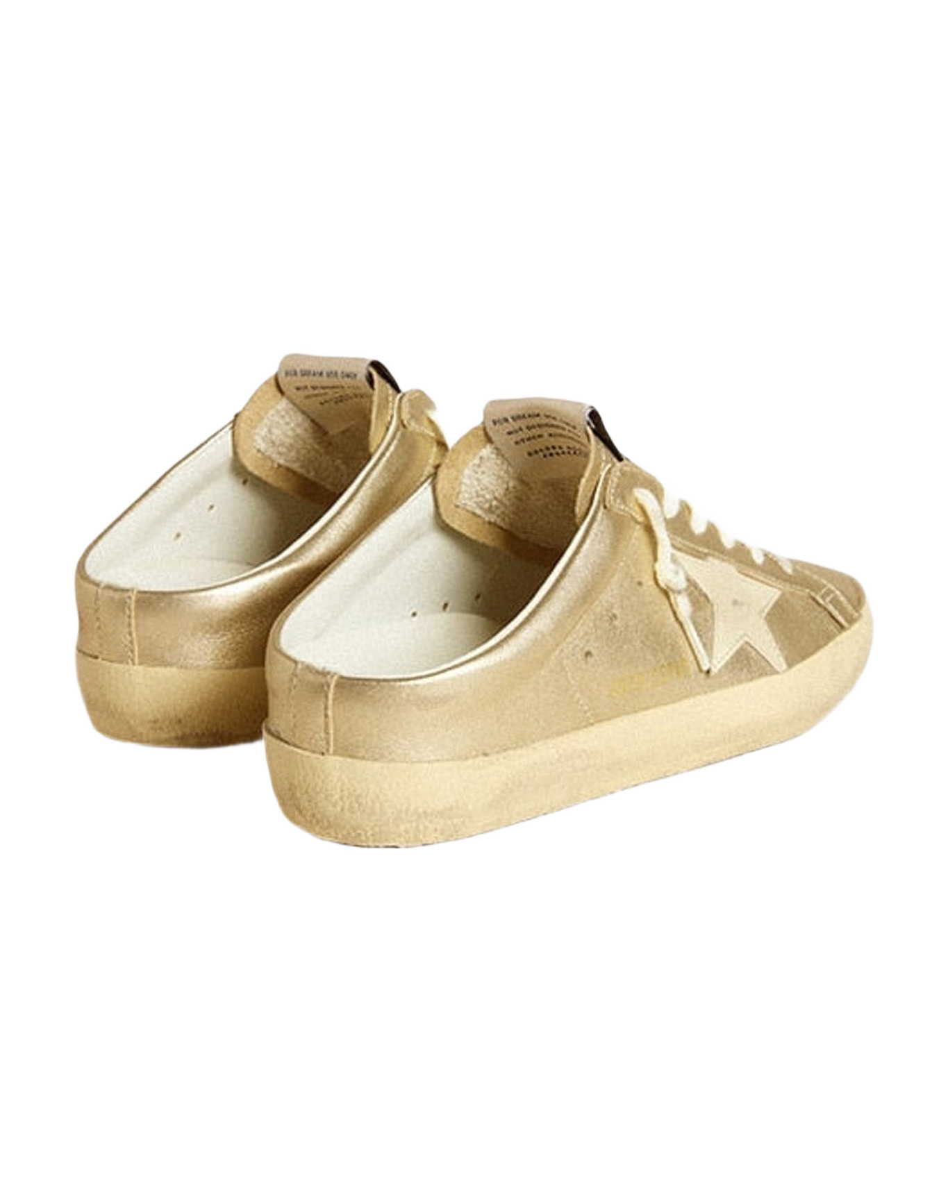 Women | Super-Star Wo Sabot Gold Metallic Leather | Platinum x Cream