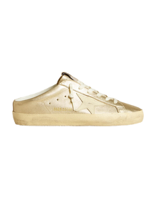 Women | Super-Star Wo Sabot Gold Metallic Leather | Platinum x Cream