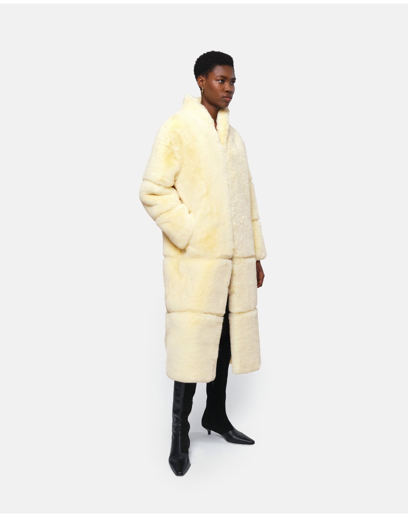 Sylke Faux Fur Coat | Panna Cotta