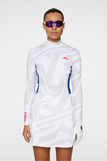Women | Sylvie Compression Top | Us Golf White