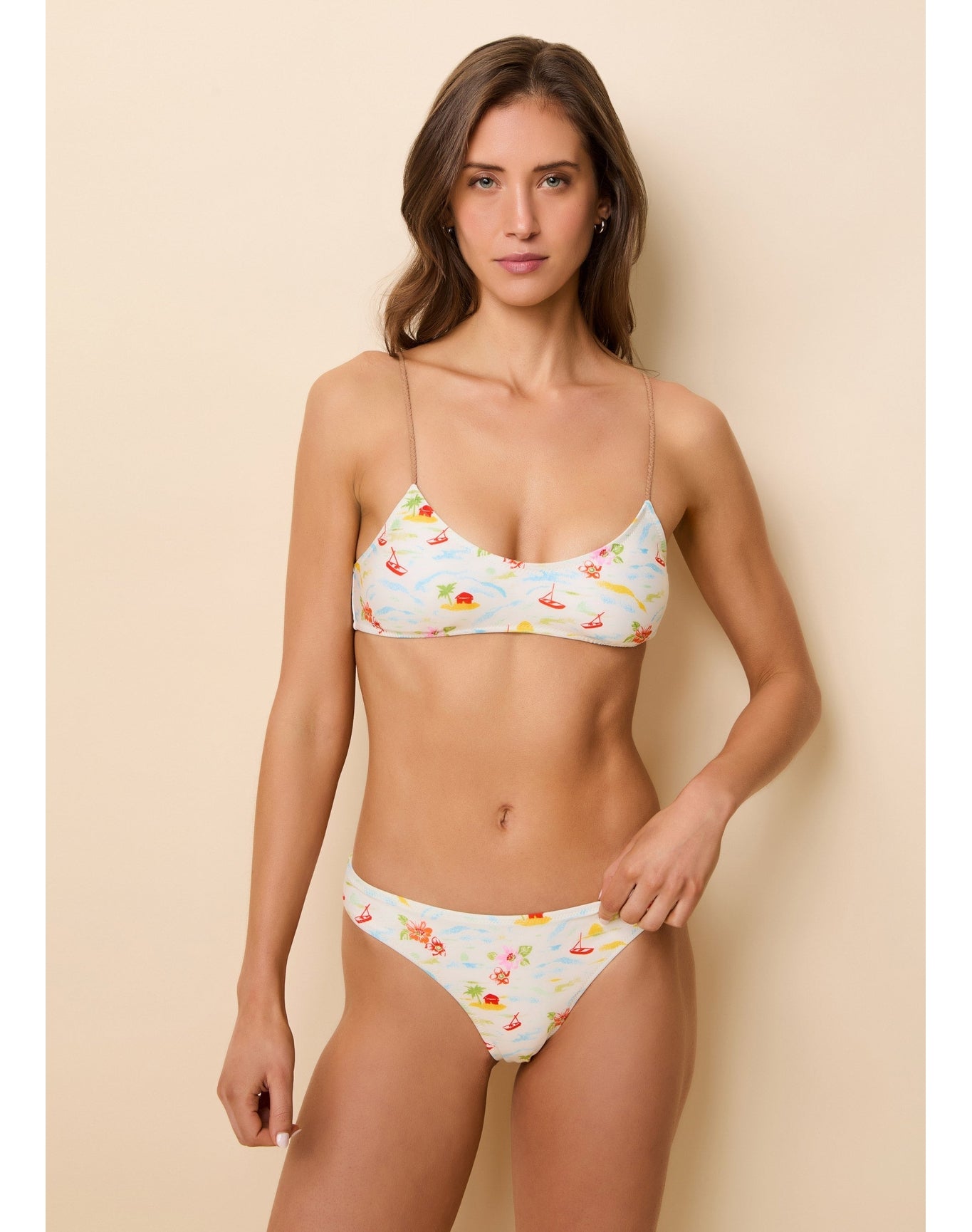 Tati Bikini Bottom | Vintage Map Print