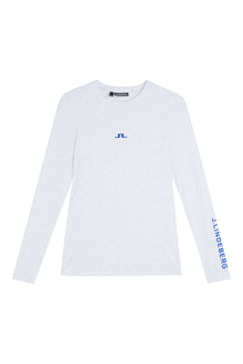 Women | Tekla Creneck Top | White Printed Bridge