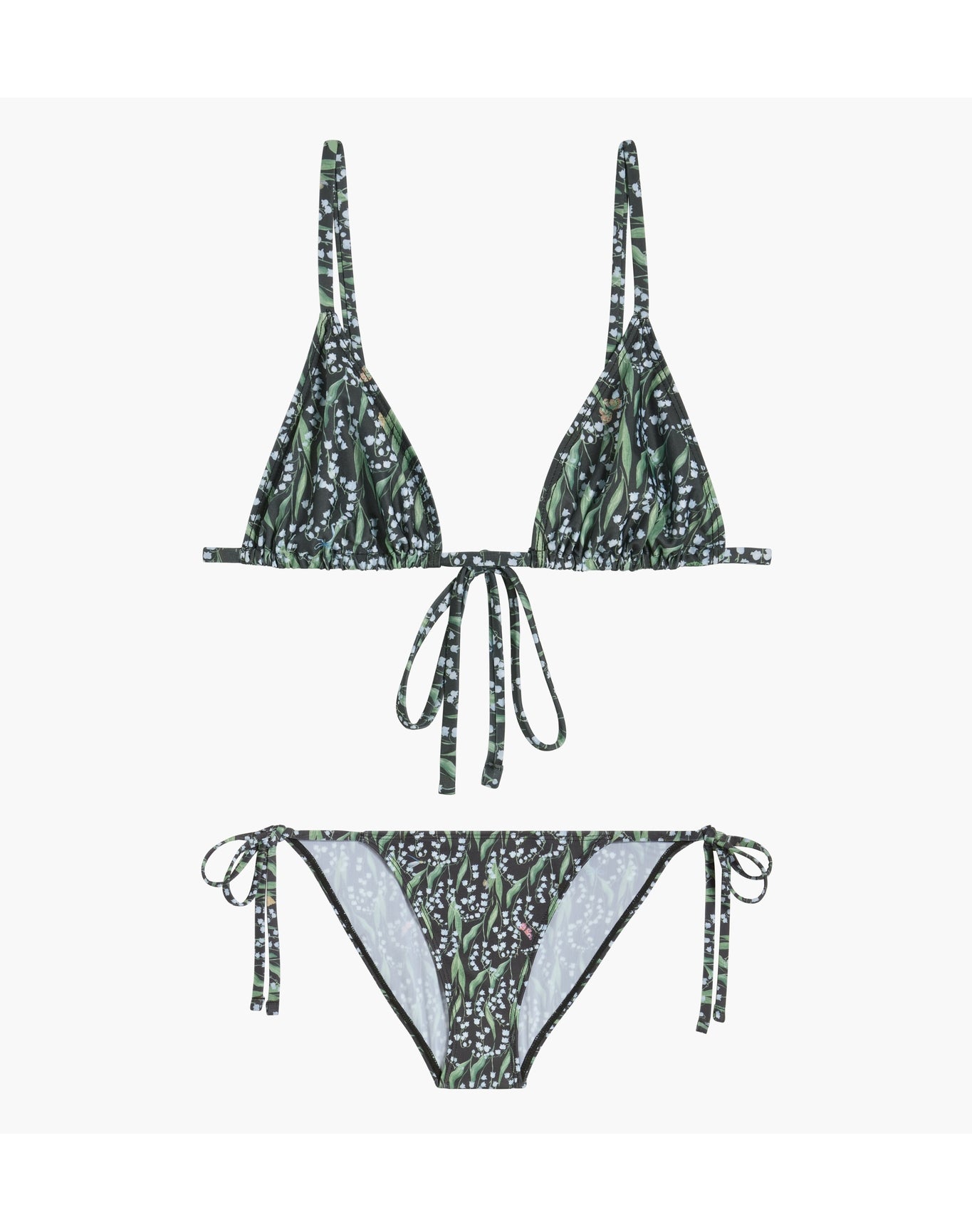 Women | The Alessia Bikini | Black Lily of the Valley